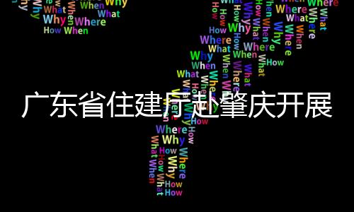 广东省住建厅赴肇庆开展住房城乡建设领域重点行业安全生产大检查